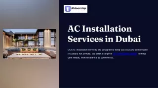 AC Installation in Dubai | Cheapest Prices | 045490505