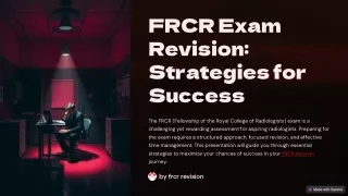 frcr exam revision strategies for success
