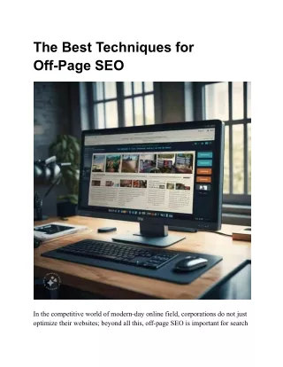 the best techniques for off page seo