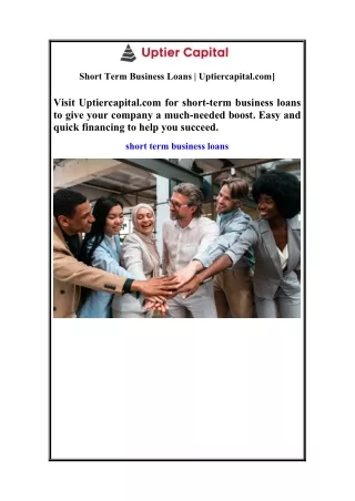 Short Term Business Loans | Uptiercapital.com