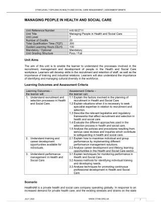 othm level 7 diploma in health and social care
