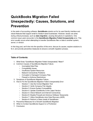 QuickBooks Migration Failed Unexpectedly_ Causes, Solutions, and Prevention
