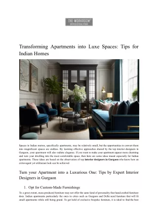 Transforming Apartments into Luxe Spaces_ Tips for Indian Homes