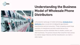 Understanding the Business Model of Wholesale Phone Distributors