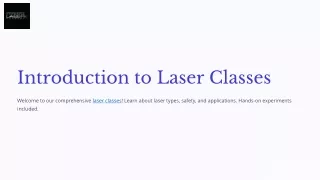introduction to laser classes