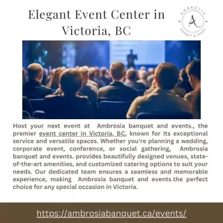 Elegant Event Center in Victoria, BC