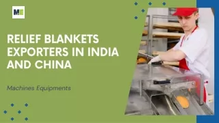 Relief Blankets Exporters