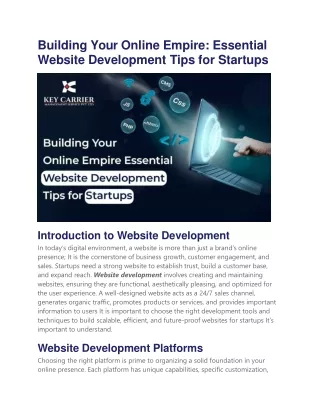 Building Your Online Empire Essential Website Development Tips for Startups