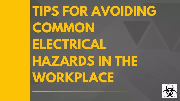 tips for avoiding common electrical hazards