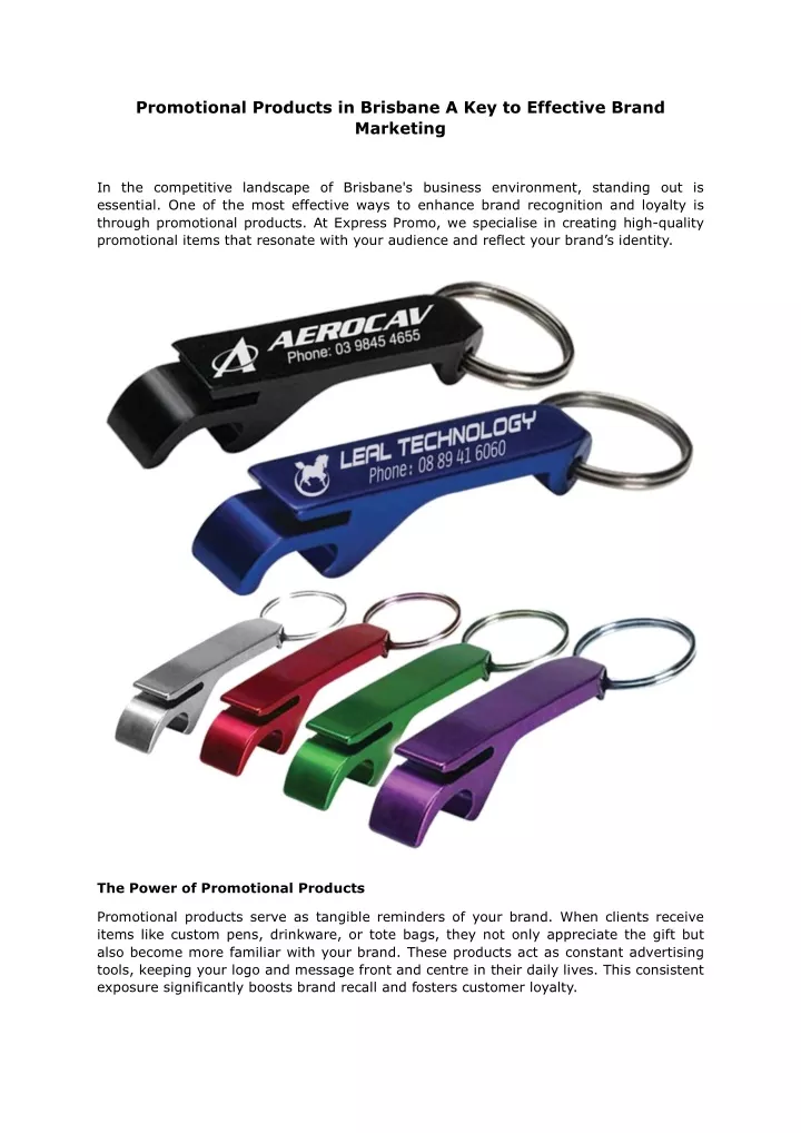 promotional products in brisbane