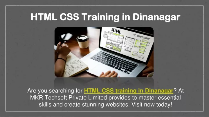 html css training in dinanagar