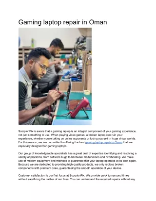 Gaming laptop repair in Oman (1)