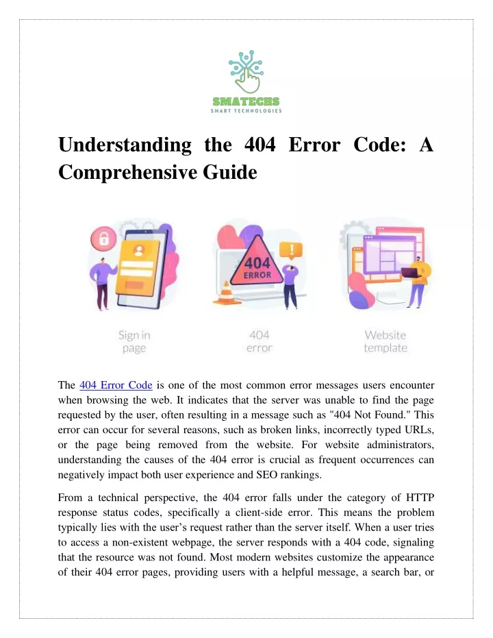 understanding the 404 error code a comprehensive