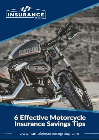 6 Effective Motorcycle Insurance Savings Tips