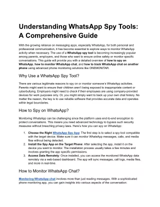 understanding whatsapp spy tools a comprehensive