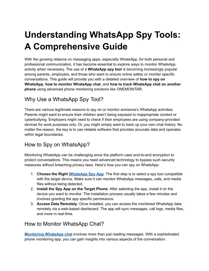 understanding whatsapp spy tools a comprehensive