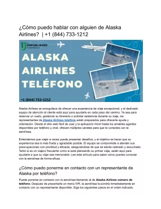 ¿Cómo puedo hablar con alguien de Alaska Airlines_  _  1 (844) 733-1212