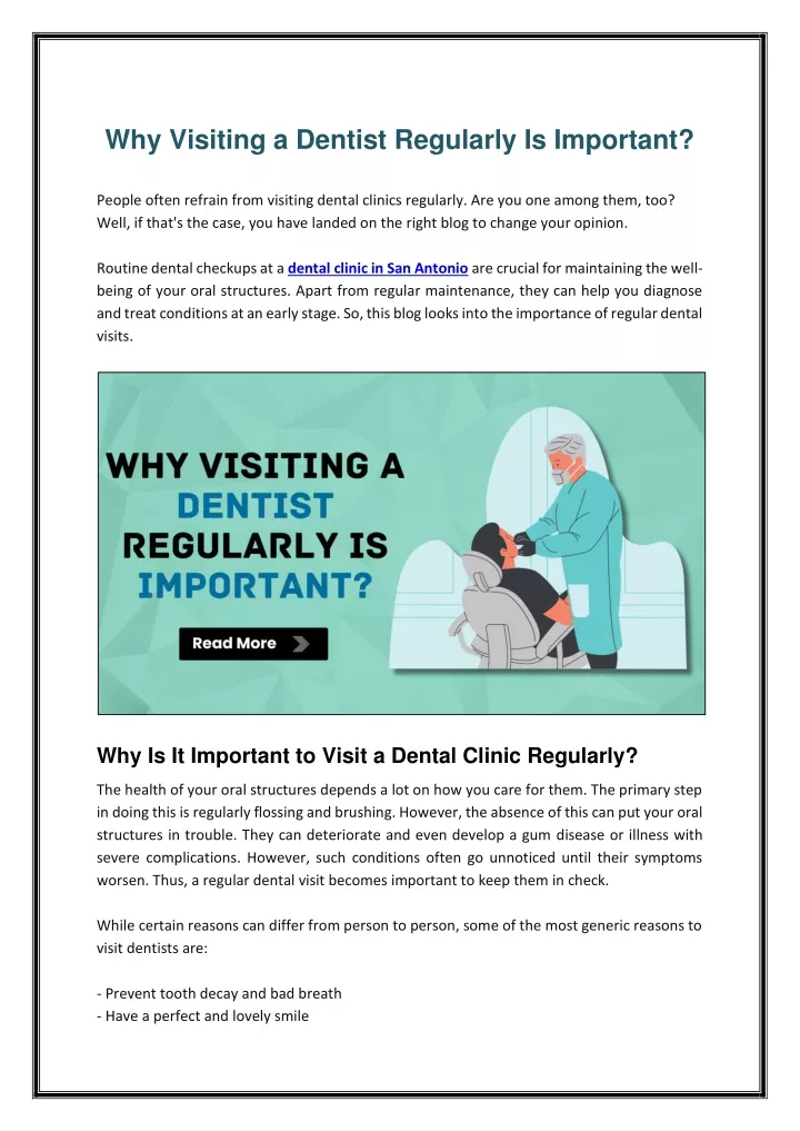 why visiting a dentist regularly is important