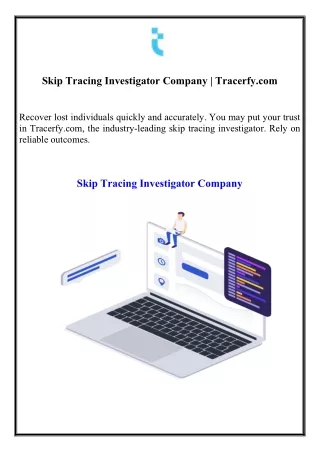 skip tracing investigator company tracerfy com