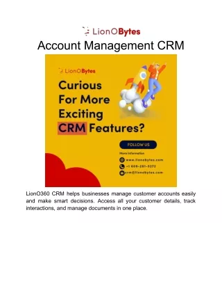 Account Management CRM