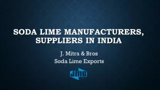 Soda Lime Manufacturers and Suppliers in India - Sodalimeexport