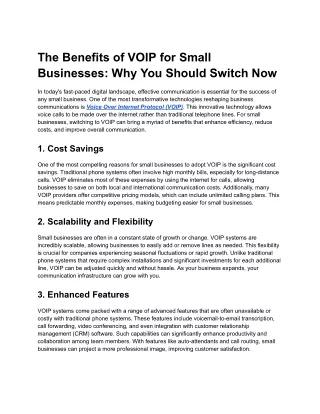 The Benefits of VOIP for Small Businesses_ Why You Should Switch Now