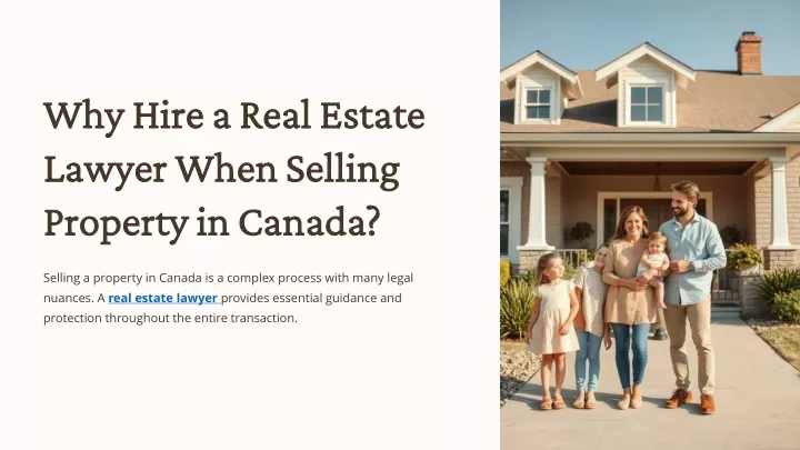 why hire a real estate lawyer when selling