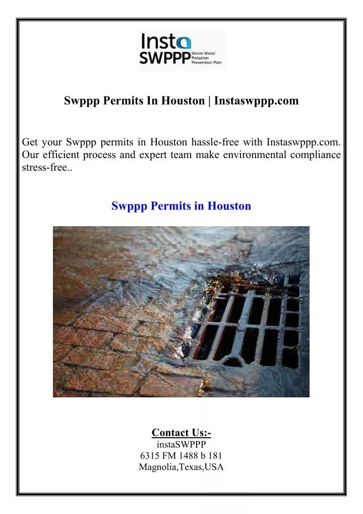 swppp permits in houston instaswppp com