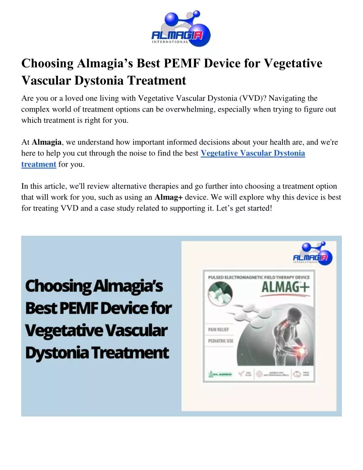 choosing almagia s best pemf device