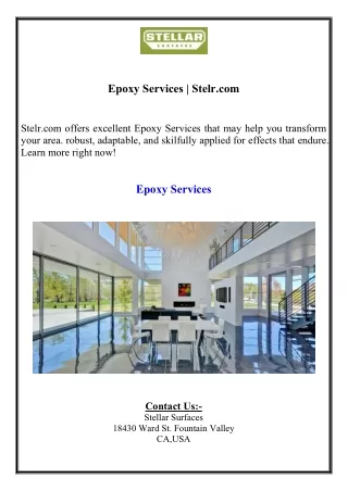 epoxy services stelr com