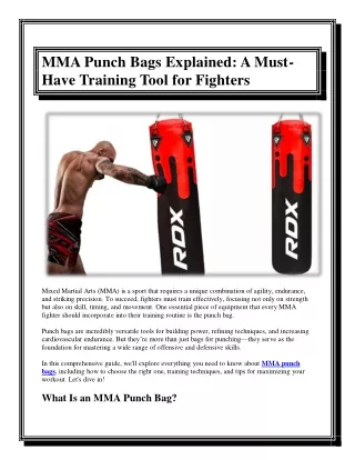 MMA Punch Bags Explained A Must-Have Training Tool for Fighters