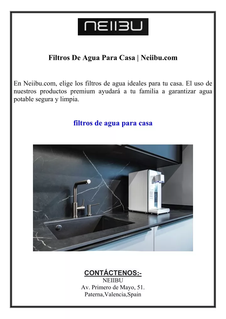 filtros de agua para casa neiibu com