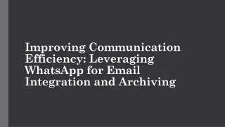 improving communication efficiency leveraging
