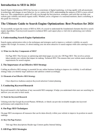 introduction to seo in 2024