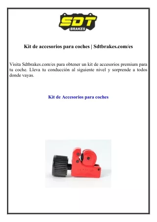 Kit de accesorios para coches Sdtbrakes.com