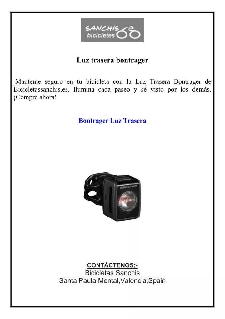 luz trasera bontrager