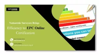 Nationwide Surveyors Brings Efficiency to EPC Online Certification