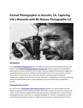 portrait photographer in hercules ca capturing