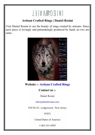 artisan crafted rings daniel rosini