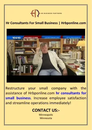 Hr Consultants For Small Business  Hrbponline.com