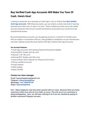 Top 22 Sites To Buy Verified Cash App Accounts