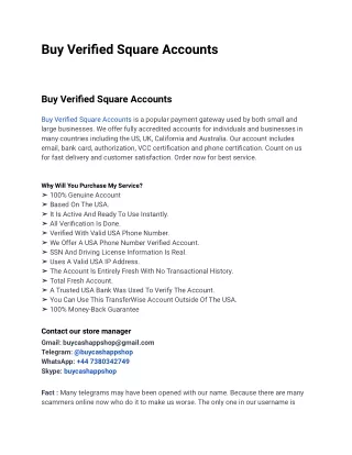 Top 22 Sites To Buy Verified Square Accounts