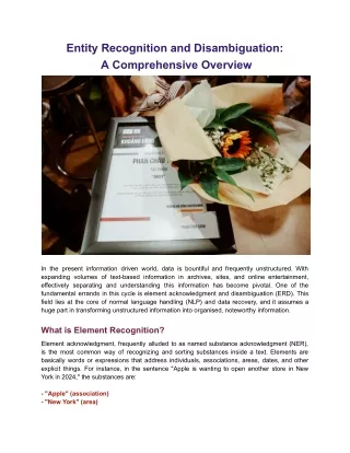 Entity Recognition and Disambiguation_