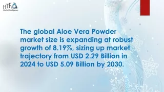 Aloe Vera PowderMarket to Witness Unbelievable Growth from 2024 to 2030