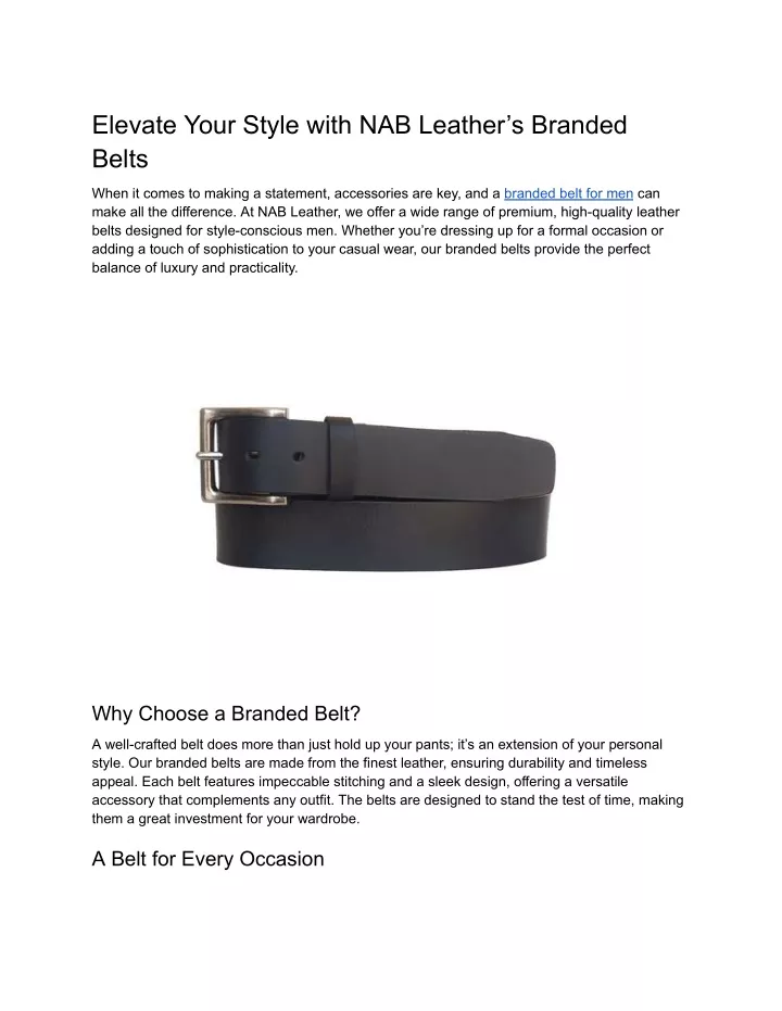 elevate your style with nab leather s branded