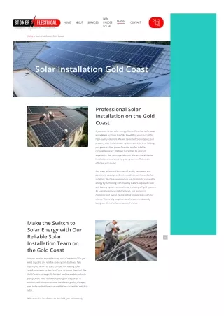 Solar Installation Gold Coast
