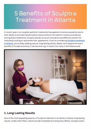 5 Benefits of Sculptra Treatment in Atlanta