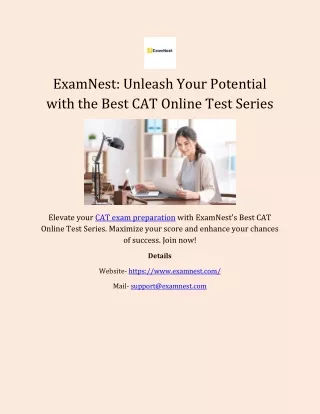 ExamNest: Unleash Your Potential with the Best CAT Online Test Series