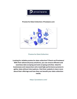 proxies for data collection proxiware com