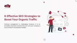 6 Effective SEO Strategies to Boost Your Organic Traffic